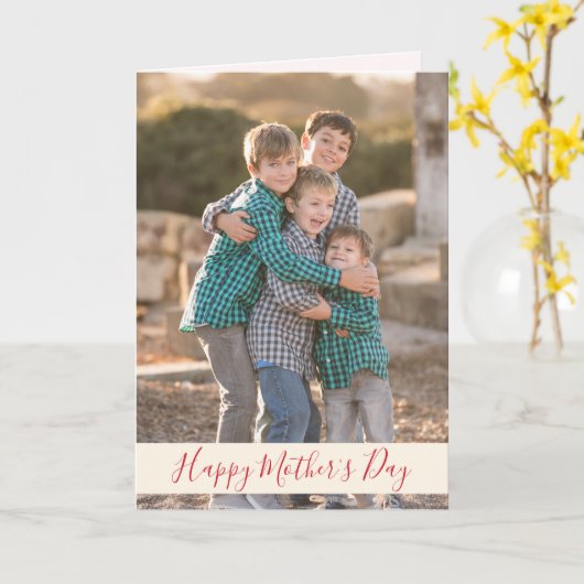 Happy Moederdag Photo Kaart (Gele Bloem)