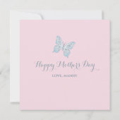Happy Moederdag Photo Pastel Cute Butterflies Kaart (Achterkant)
