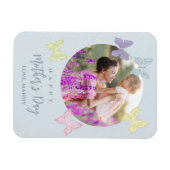 Happy Moederdag Photo Pastel Cute Butterflies Magneet (Horizontaal)