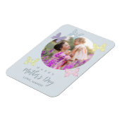 Happy Moederdag Photo Pastel Cute Butterflies Magneet (Linkerzijde)