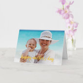 Happy Moederdag Photo Template Gold Script Kaart (Orchidee)