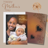 Happy Moederdag Photo template met een baby Feestdagenkaart