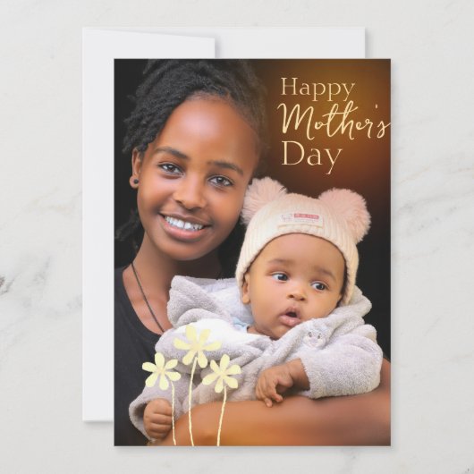 Happy Moederdag Photo template met een baby Feestdagenkaart (Voorkant)