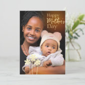 Happy Moederdag Photo template met een baby Feestdagenkaart (Staand voorkant)