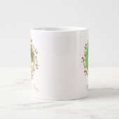 Happy Moederdag Photo Waterverf Roos Floral Grote Koffiekop (Voorkant)