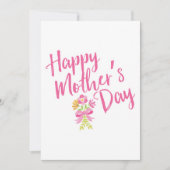 Happy Moederdag Pink Floral Typografie (Voorkant)