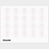 Happy Moederdag Pink Glitter Confetti Ronde Sticker (Vel)