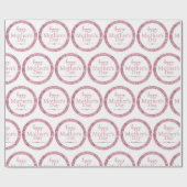 Happy Moederdag Pink Glitter en Diamonds Cadeaupapier (Vlak)