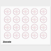 Happy Moederdag Pink Glitter en Diamonds Ronde Sticker (Vel)