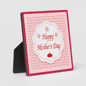 "HAPPY MOEDERDAG" PINK HEARTS FOTOPLAAT (Voorkant)