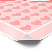 "HAPPY MOEDERDAG" PINK HEARTS PERFECT POSTER (Hoek)