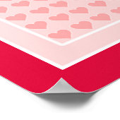 "HAPPY MOEDERDAG" PINK HEARTS POSTER (Hoek)
