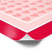 "HAPPY MOEDERDAG" PINK HEARTS POSTER (Hoek)