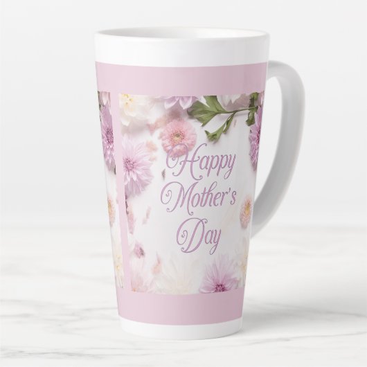 Happy Moederdag Pink Latte Mok (Rechterhoek)