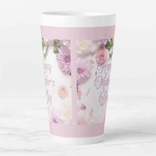 Happy Moederdag Pink Latte Mok (Voorkant)