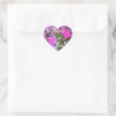 Happy Moederdag Pink Purple Flowers Floral Hart Sticker (Tas)