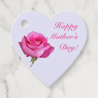 Happy Moederdag Pink Rose Gift Labels