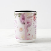 Happy Moederdag Pink Tweekleurige Koffiemok (Center)