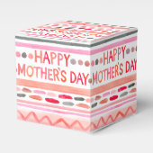 Happy Moederdag Pink Waterverf Stripes Bedankdoosjes (Voorkant Zijde)