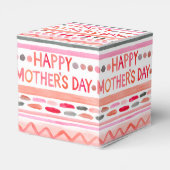 Happy Moederdag Pink Waterverf Stripes Bedankdoosjes (Achterkant)