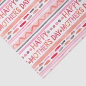 Happy Moederdag Pink Waterverf Stripes Tissuepapier (Detail)