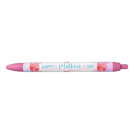 Happy Moederdag Pink Zwarte Inkt Pen (Voorkant)