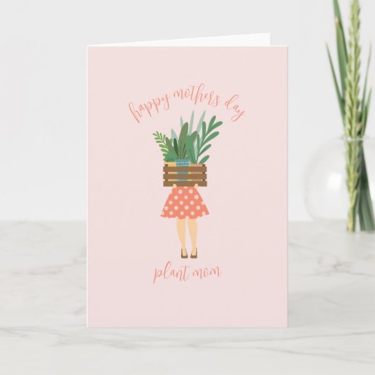 Happy Moederdag Plant mama Kaart (Voorkant)