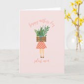 Happy Moederdag Plant mama Kaart (Gele Bloem)