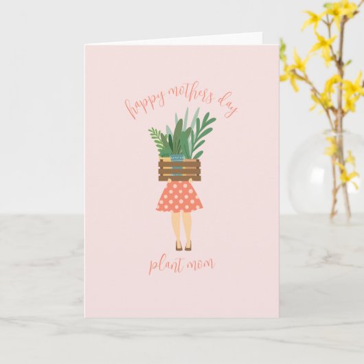 Happy Moederdag Plant mama Kaart (Gele Bloem)