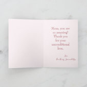 Happy Moederdag Poinsettia Flower Kaart (Binnen)