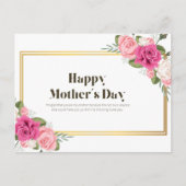 Happy Moederdag Post Kaart (Voorkant)