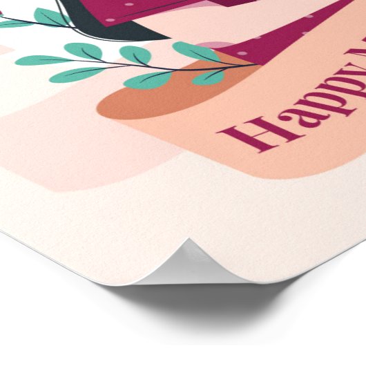 Happy moederdag poster (Hoek)