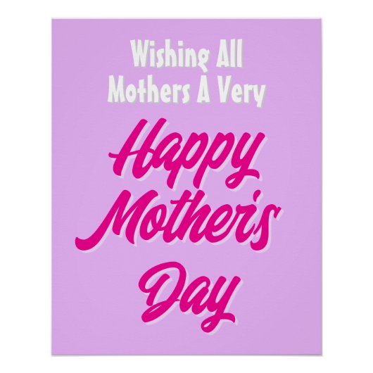 Happy Moederdag Poster, grote print Perfect Poster (Voorkant)