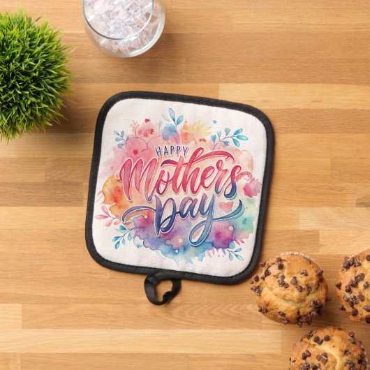 Happy Moederdag Pot Holder Pannenlap (Top down)