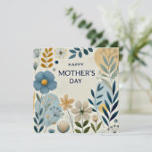 Happy Moederdag Print Design Kaart (Staand voorkant)