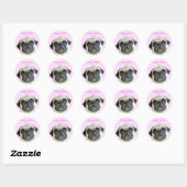 Happy Moederdag pug stickers (Vel)