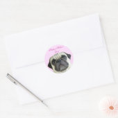 Happy Moederdag pug stickers (Envelop)