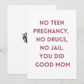 Happy Moederdag punny-kaart Feestdagenkaart (Voorkant / Achterkant)