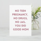 Happy Moederdag punny-kaart Feestdagenkaart (Staand voorkant)