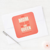 Happy Moederdag Queen Style Vierkante Sticker (Envelop)