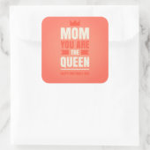 Happy Moederdag Queen Style Vierkante Sticker (Tas)