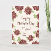 Happy Moederdag - Red Daisies Lijst. Kaart (Voorkant)
