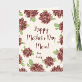 Happy Moederdag - Red Daisies Lijst. Kaart