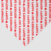 Happy Moederdag Red over whitepaper Tissuepapier (Detail)