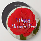 Happy Moederdag Red Rose I Ronde Button 6,0 Cm (Voorkant /achterkant)
