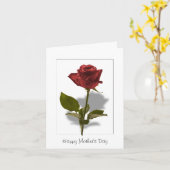 Happy Moederdag - Red Rose Kaart (Gele Bloem)