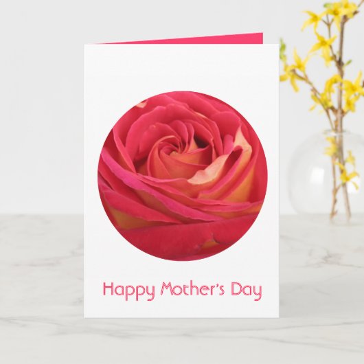 Happy Moederdag Red Rose - Wenskaarten Kaart (Gele Bloem)
