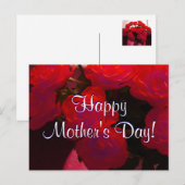 Happy Moederdag Red Roses I Briefkaart (Voorkant / Achterkant)