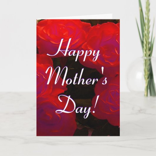 Happy Moederdag Red Roses I Kaart (Voorkant)