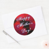 Happy Moederdag Red Roses Ronde Sticker (Envelop)
